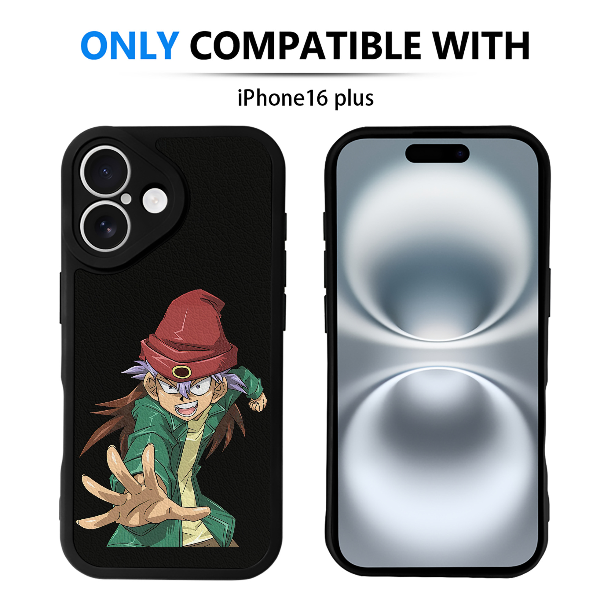 （画像用） 遊☆戯☆王 Yu-Gi-Oh! 【iPhone 16シリーズ対応】シリコンスマホケース（レザー調） 材質：シリコン